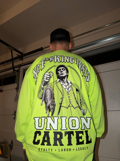 UC Graphic TM- No F*#cking Rats Safety Green Long Sleeve